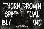 Black Rotting Spiked Darkmetal Font, a Blackletter Font by PutraCetol Studio (Thumbnail 3 of 5)