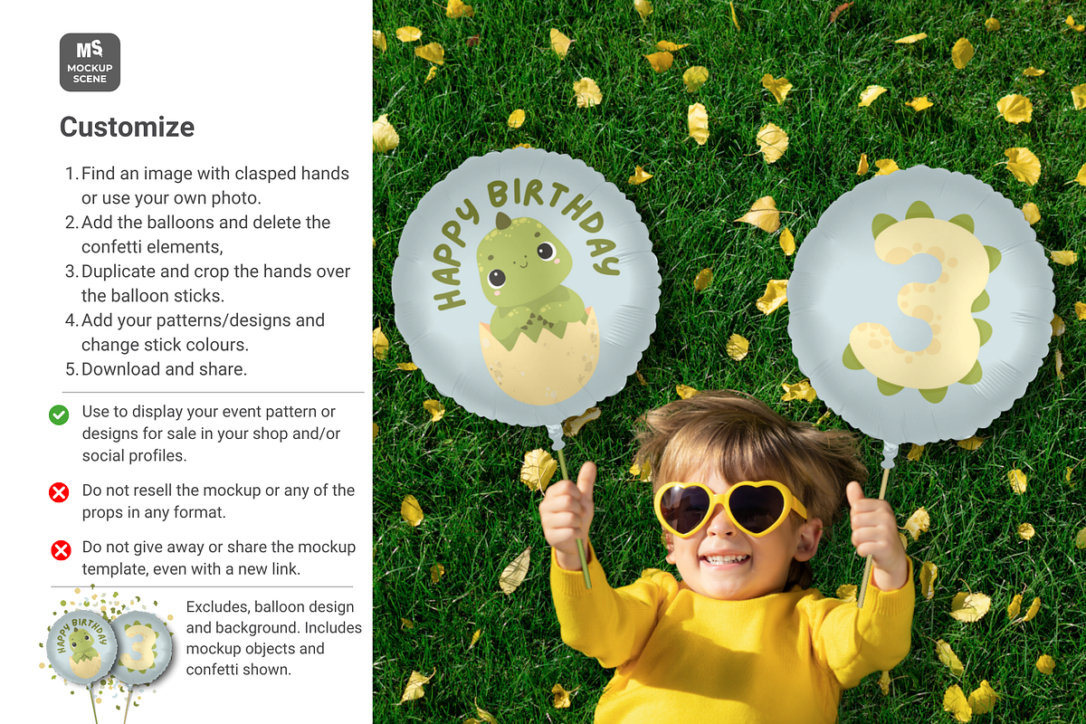 Foil Balloon Canva Smart Mockup, a Mockup by Mockup Scene (Photo 7 of 11)