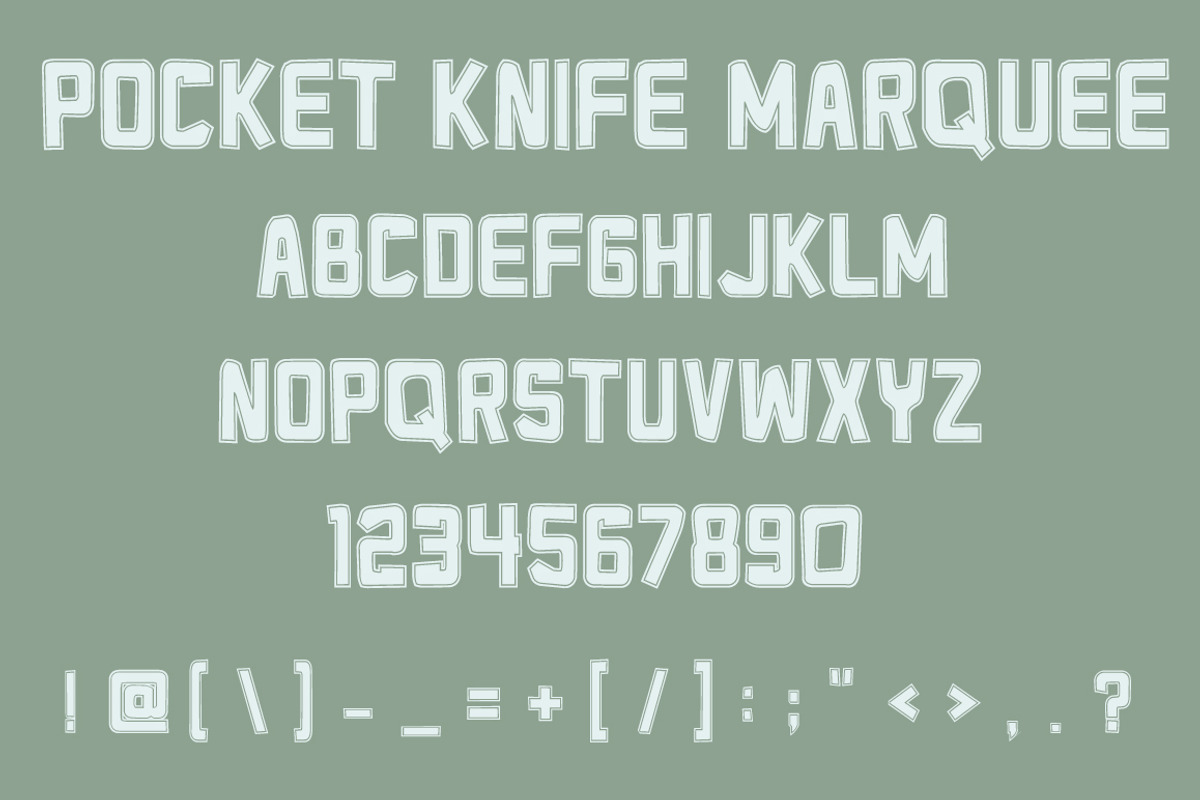 Pocket Knife - Font in Four Styles preview 4