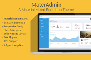 MaterAdmin - Material Bootstrap App