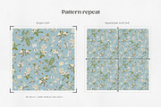 Gentle Spring with White Flowers, a Pattern Graphic by Yello_illustration (Thumbnail 3 of 16)