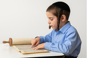 Young jewish boy studying, a School & Education Photo by Ungvar Studio