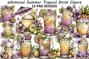 Whimsical Summer Tropical Drink Clip, an Illustration by Daily.Designs (Thumbnail 1 of 7)