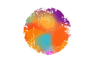 Multicolored watercolor circle, an Illustration by Nenahliadava Design