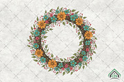 Floral Wreath PNG, an Illustration by Craft Nest (Thumbnail 1 of 6)