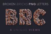 Broken Bricks - PNG Alphabet, an Object Graphic by MIIM (Thumbnail 1 of 5)