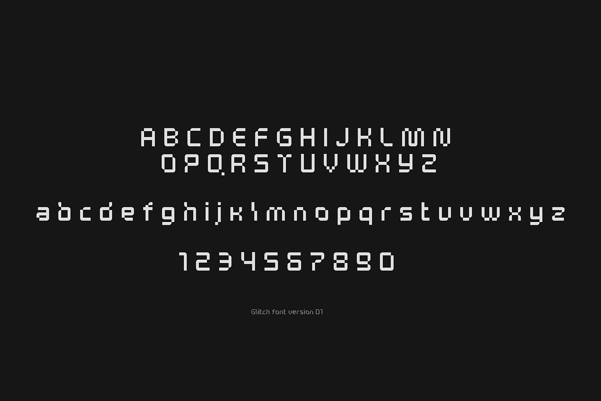 Glitch font - Pixelated Display Sans, a Sans Serif Font by Roman Polishchuk (Photo 8 of 9)