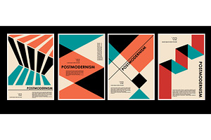 Artworks, posters inspired postmoder