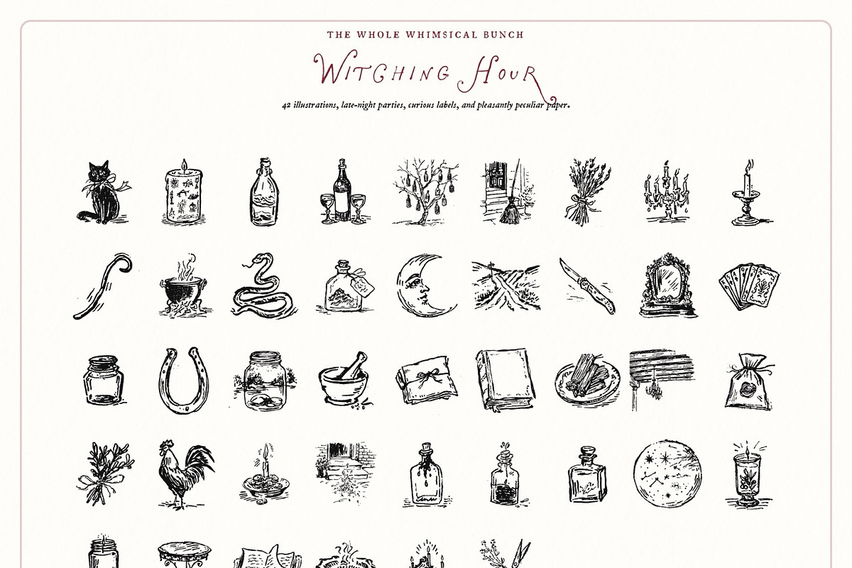 Witchy Clipart Bundle, Mystical Set, an Object Illustration by The October Creative (Photo 9 of 13)