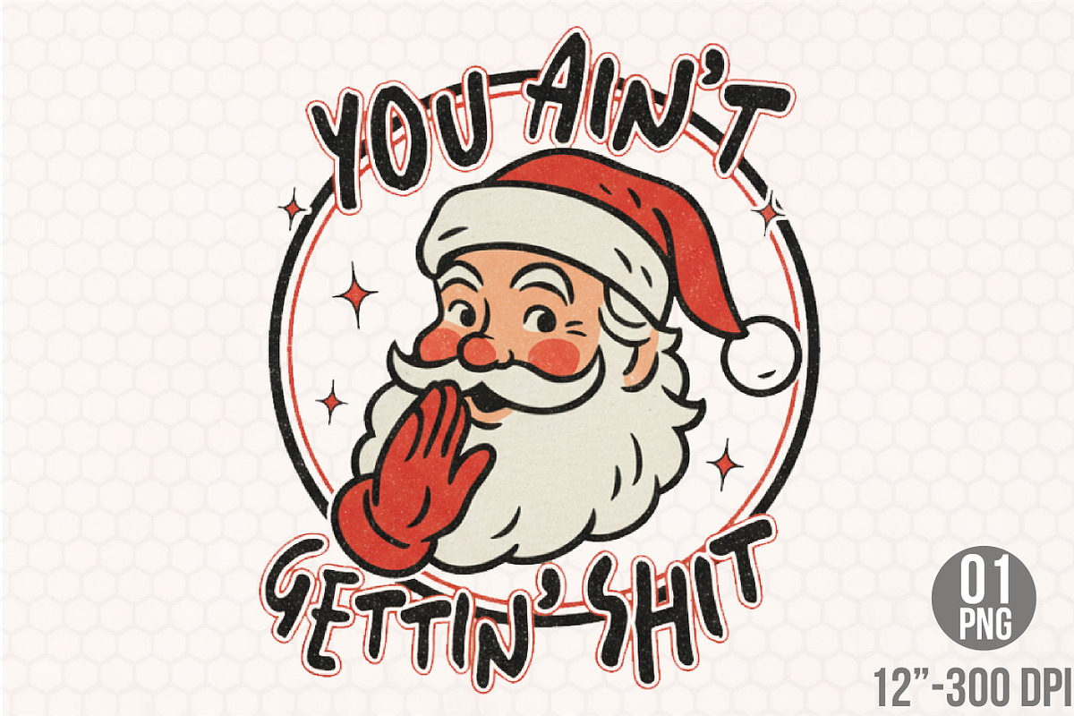 Funny Christmas Sarcastic Santa Png, an Illustration by Designking (Photo 4 of 6)