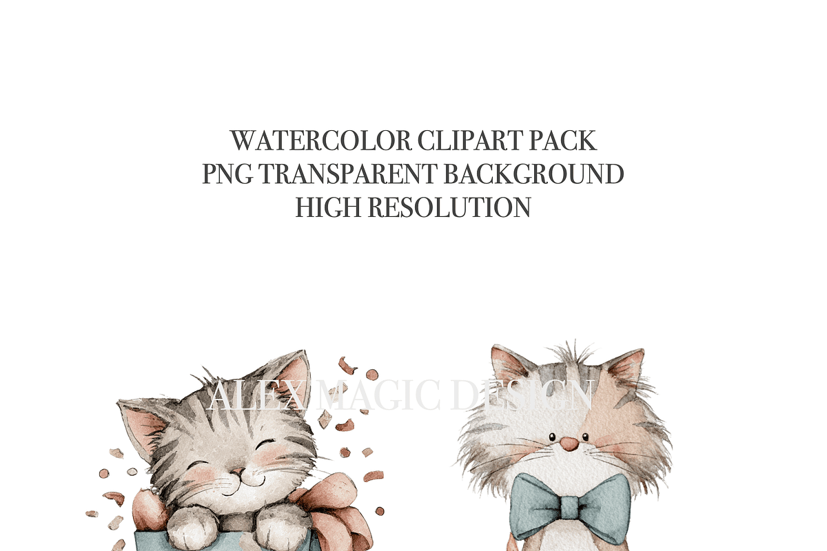 60 Cute Cat Clipart, an Animal Illustration by Pati Charm Studio (Photo 6 of 9)