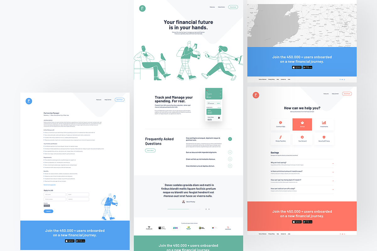 Financial Website PSD, Sketch, XD, a Landing Page Template by TIB Digital (Photo 5 of 7)