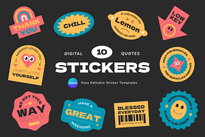 Canva Digital Sticker Template