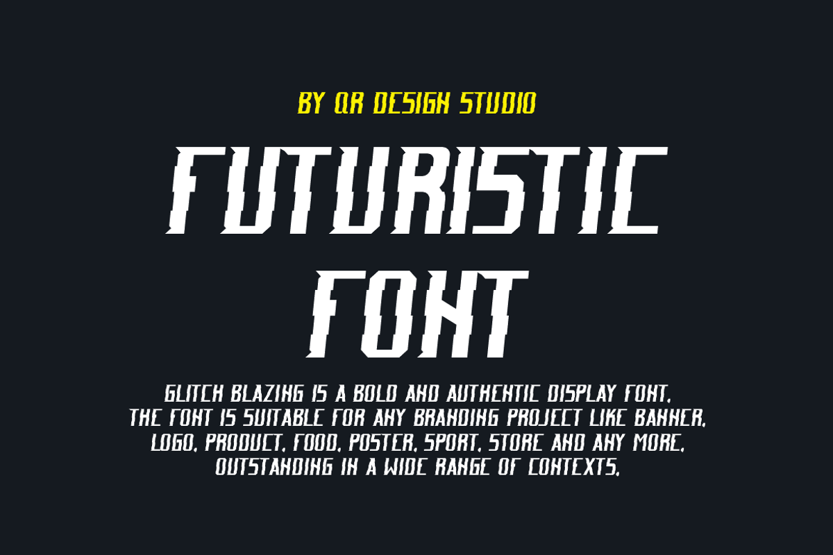 Glitch Blazing Font, a Blackletter Font by QR Design Studio (Photo 2 of 8)