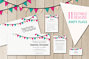 Party Flags Wedding Suite, an Invitation Template by Elegrad Design Agency (Thumbnail 2 of 11)