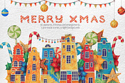 Magical Christmas Street, an Illustration by Daria's Magic World (Thumbnail 1 of 5)