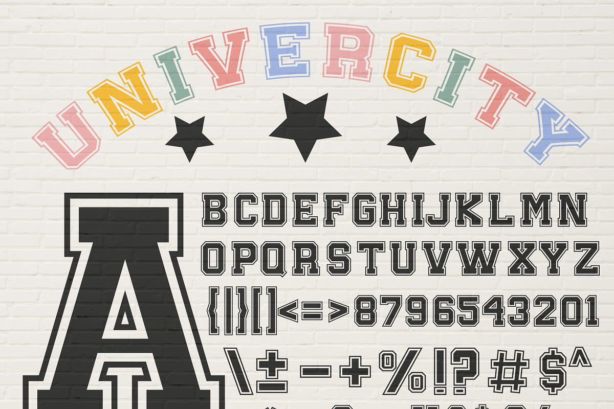 College Font- Sporty Design, a Slab Serif Font by MaxArt Foundry (Photo 9 of 9)