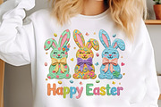 Brushstroke Happy Easter Bunny Png, an Illustration by Designking (Thumbnail 1 of 4)