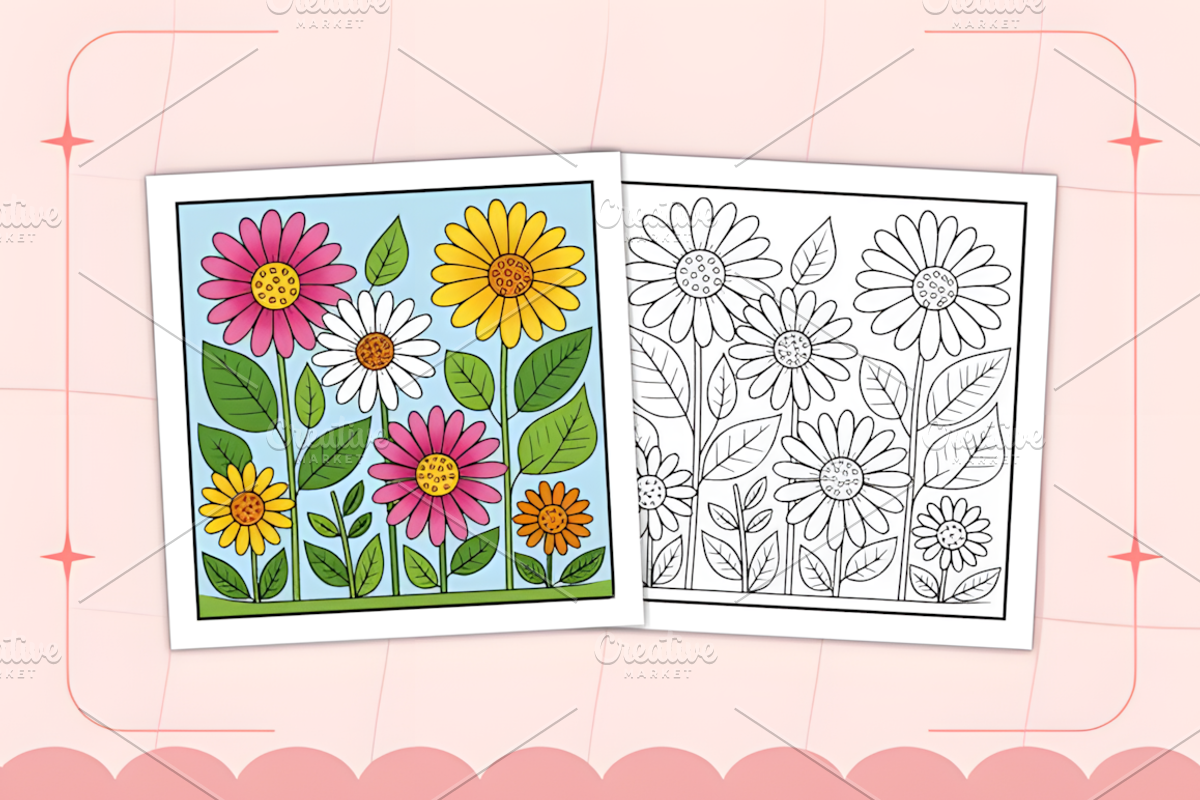 Bold Easy Stress Relief Coloring, a Decorative Illustration by Design Station (Photo 4 of 4)