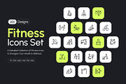 300 Fitness Icons, an Outline Icon by Prosymbols (Thumbnail 1 of 9)