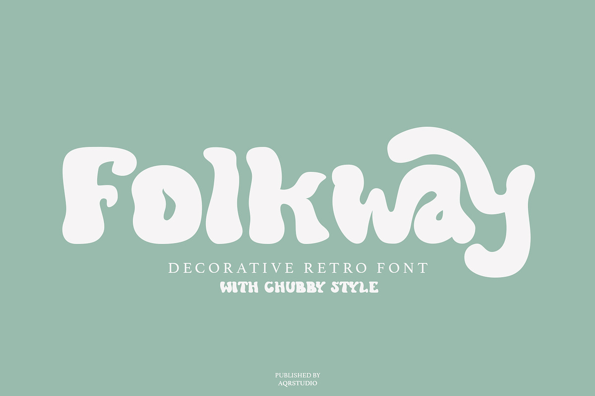 Folkway - Decorative Retro Font, a Serif Font by AQR Studio (Photo 1 of 8)