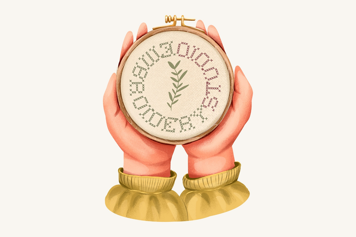 Willow Stitch - Cross Stitch Font, a Symbol Font by HipFonts (Photo 4 of 7)