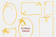 Whimsical Butter Yellow Bows clipart, a Decorative Illustration by Oleksandra Illustrates (Thumbnail 3 of 13)