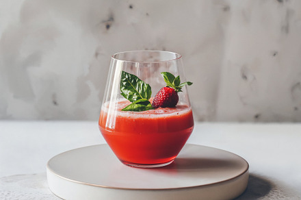 Strawberry Smoothie glass