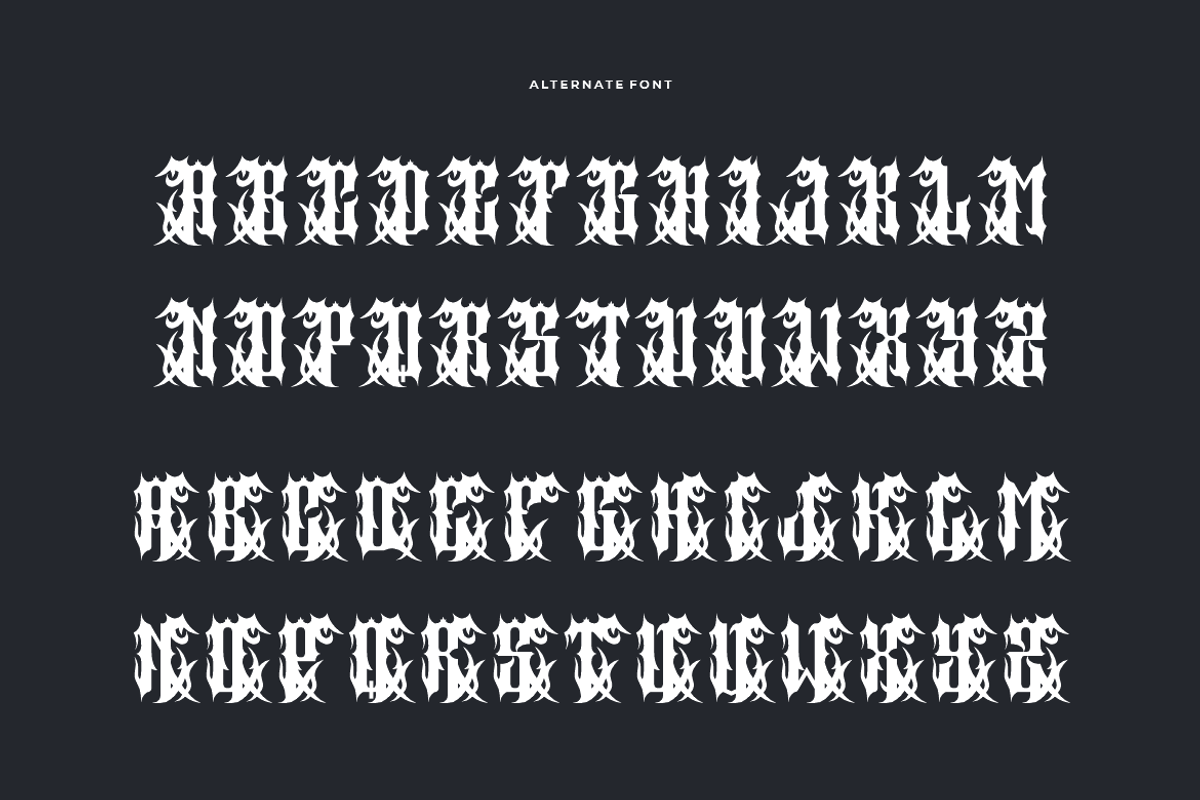 Black Gesorix - Gothic Font, a Blackletter Font by QR Design Studio (Photo 7 of 8)