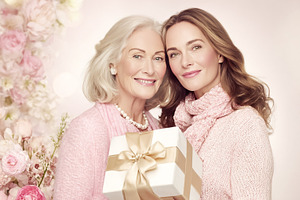 Mother and daughter celebrating a special day, smiling together,, a Photo by Studio ANNA