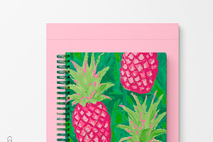 Seamless Preppy Pineapple Prints