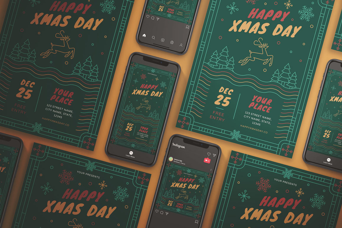 Xmas Day Flyer Set, a Flyer Template by KMZVR.Lab (Photo 4 of 6)