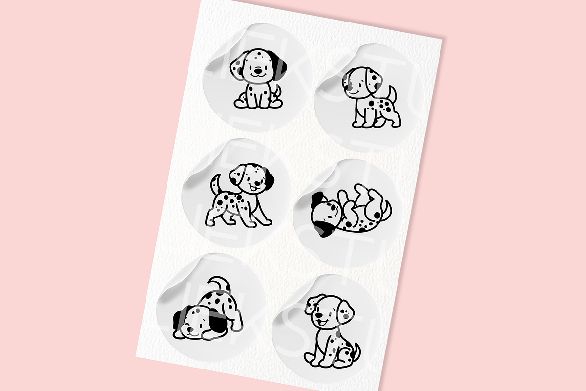 Dalmatian Procreate Stamp Brush Set, a Brush Add-On by HalieKStudio (Photo 4 of 9)