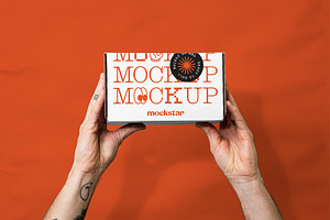 Everydays Box in Hands Mockup