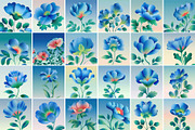 50 Digital Flower Image Collection, a Background Graphic by MindMuse (Thumbnail 5 of 7)