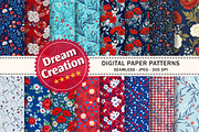 Floral Digital Paper, Ditsy Flowers, a Texture Graphic by Dream Creation (Thumbnail 1 of 6)