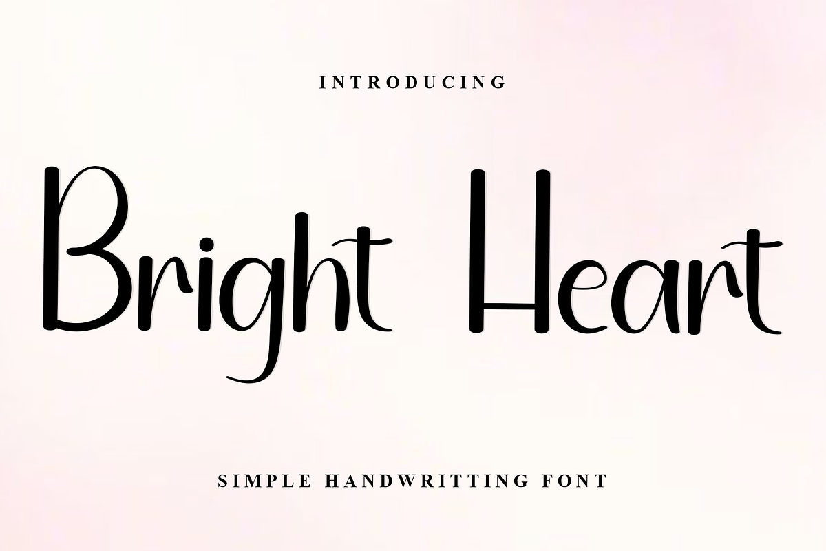 Bright Heart, a Handwritten Font by InermediaSTUDIO (Photo 1 of 8)