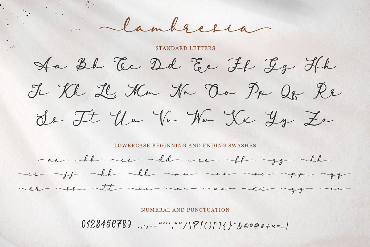 Lambresia Script preview 5