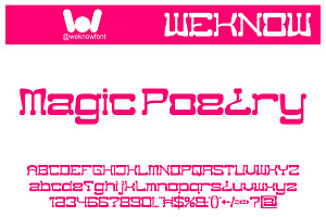 Magic Poetry font, a Slab Serif Font by weknow