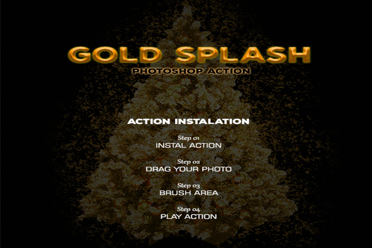 Gold Splash - Photoshop Action, an Action Add-On by Lightdesigns (Photo 1 of 5)