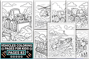 VEHICLES COLORING PAGES for KIDS, a Decorative Illustration by Design Station (Thumbnail 1 of 4)