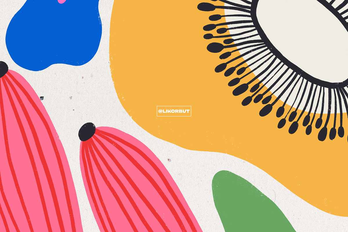 Abstract Floral Market Graphics, a Decorative Illustration by likorbut (Photo 10 of 11)
