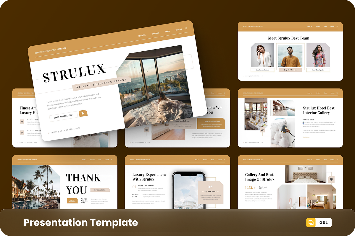Strulux - Hotel Google Slide, a Presentation Template by GraphauseProject (Photo 1 of 6)