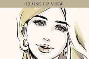 Coffee Girl Vector EPS Illustration, a Person Illustration by Elena Naumchenkova (Thumbnail 4 of 4)