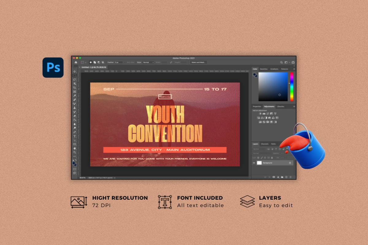 Church Design Youth Convention, a Social Media Template by Cristolab.app (Photo 4 of 4)