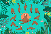 Mama Yoga, an Animal Illustration by Alena (Thumbnail 3 of 8)