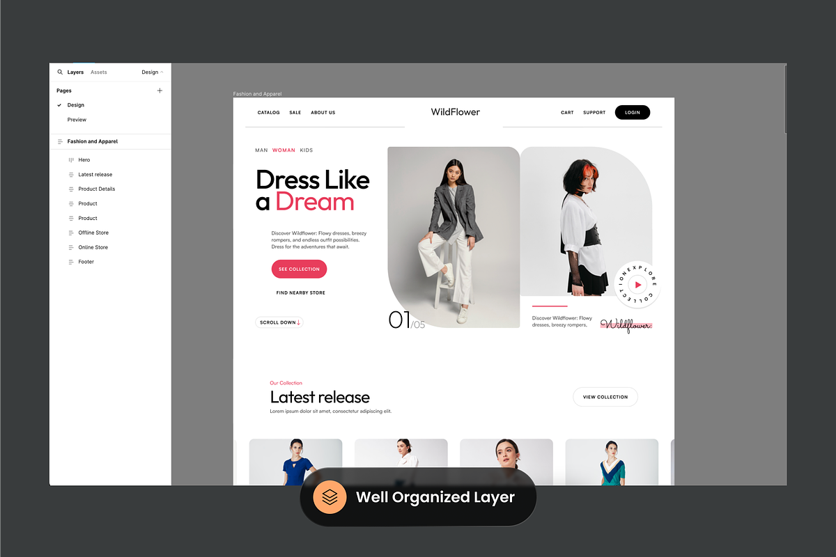 Fashion and Apparel Landing Page, a Landing Page Template by SLAB! Design (Photo 2 of 3)