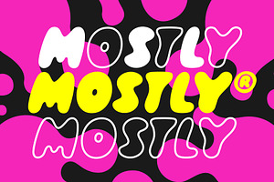 Mostly - Bubble Font, a Handwritten Font by HRDR