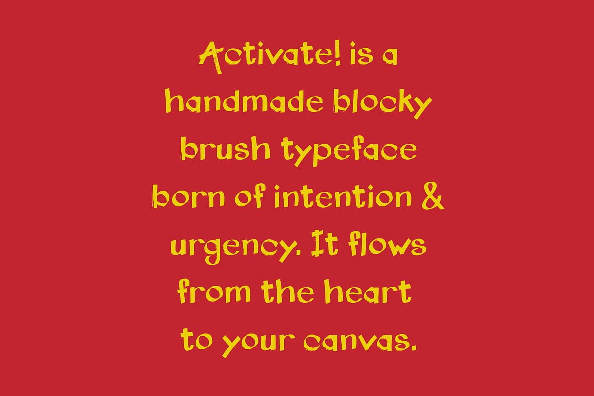 Activate! - blocky handwritten font, a Handwritten Font by Font Infusions (Photo 7 of 13)