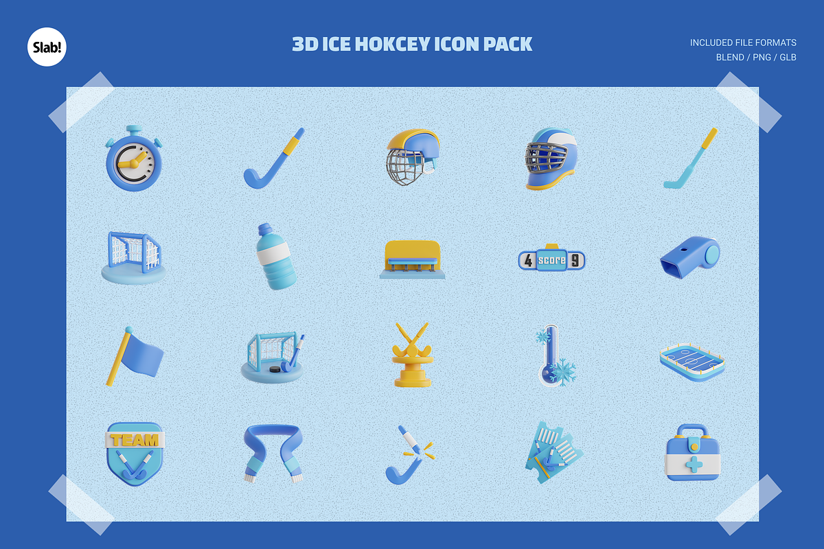 3D Ice Hockey Icon, an Object 3D Model by SLAB! Design (Photo 2 of 4)